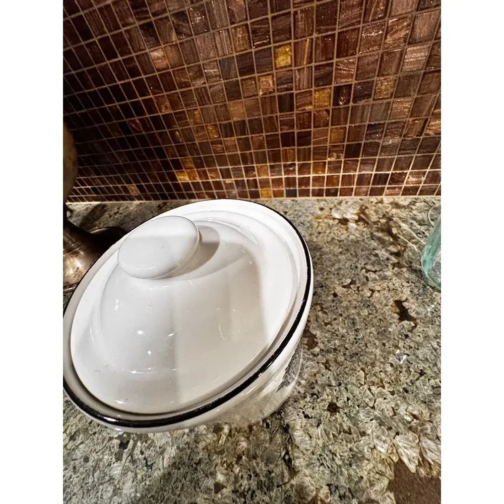 Pfaltzgraff Farmers Market Medium Canister White Stoneware Artichoke Vintage Lid